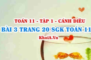Bài 3 trang 20 SGK Toán 11 tập 1 Cánh Diều